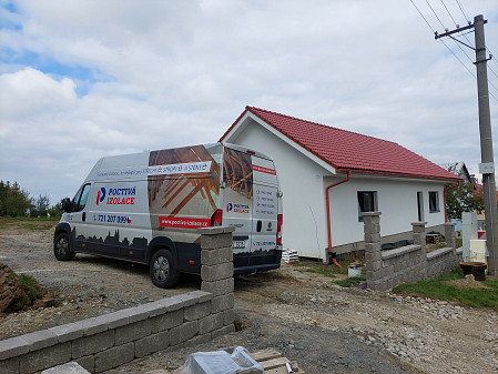 Izolace stropu novostavby rodinného domu v Kostelanech